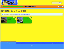 Tablet Screenshot of 123spill.no